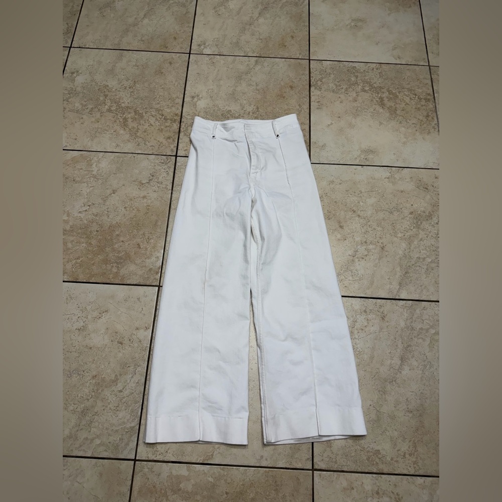 Zara - Tailored White Wide-Leg Jean